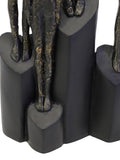 Libra Interiors bronze abstract family sculpture on hearts plinth 41.5cm, UK version