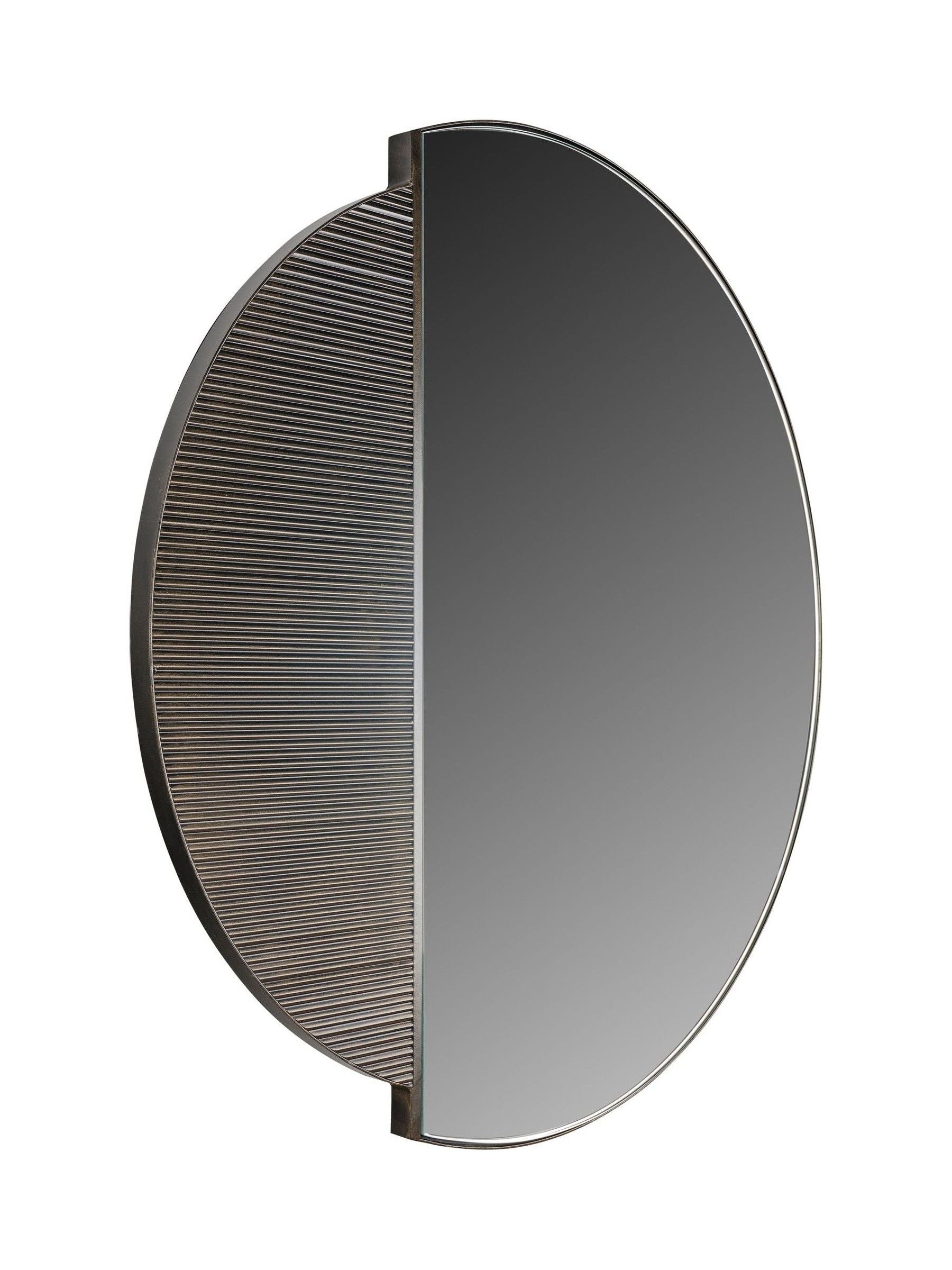 Libra Interiors Black Belvedere wall mirror 90cm - British product