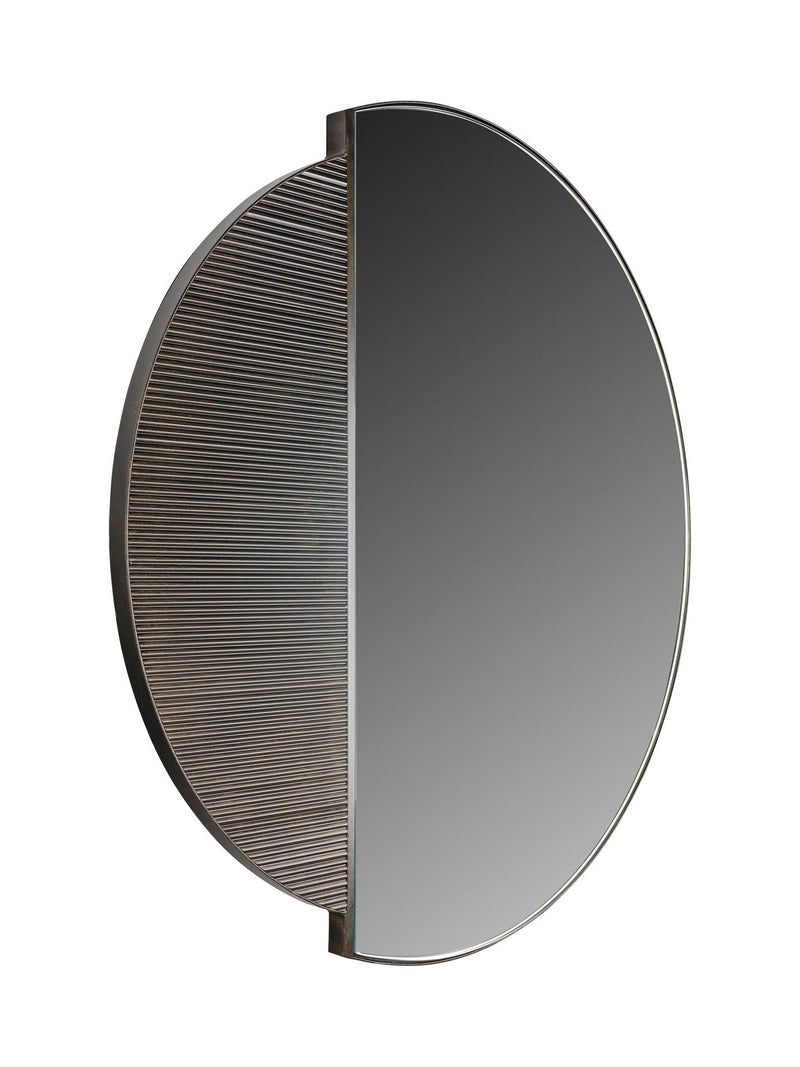 Libra Interiors Black Belvedere wall mirror 90cm - British product