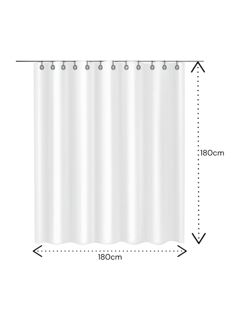 Showerdrape White Aquarium Shower Curtain