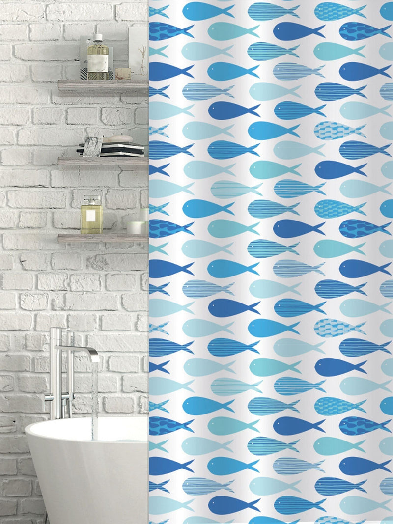 Showerdrape White Aquarium Shower Curtain