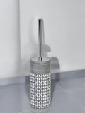 Showerdrape grey floral bathroom accessory set 4, imported from the UK