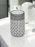 Showerdrape grey floral bathroom accessory set 4, imported from the UK