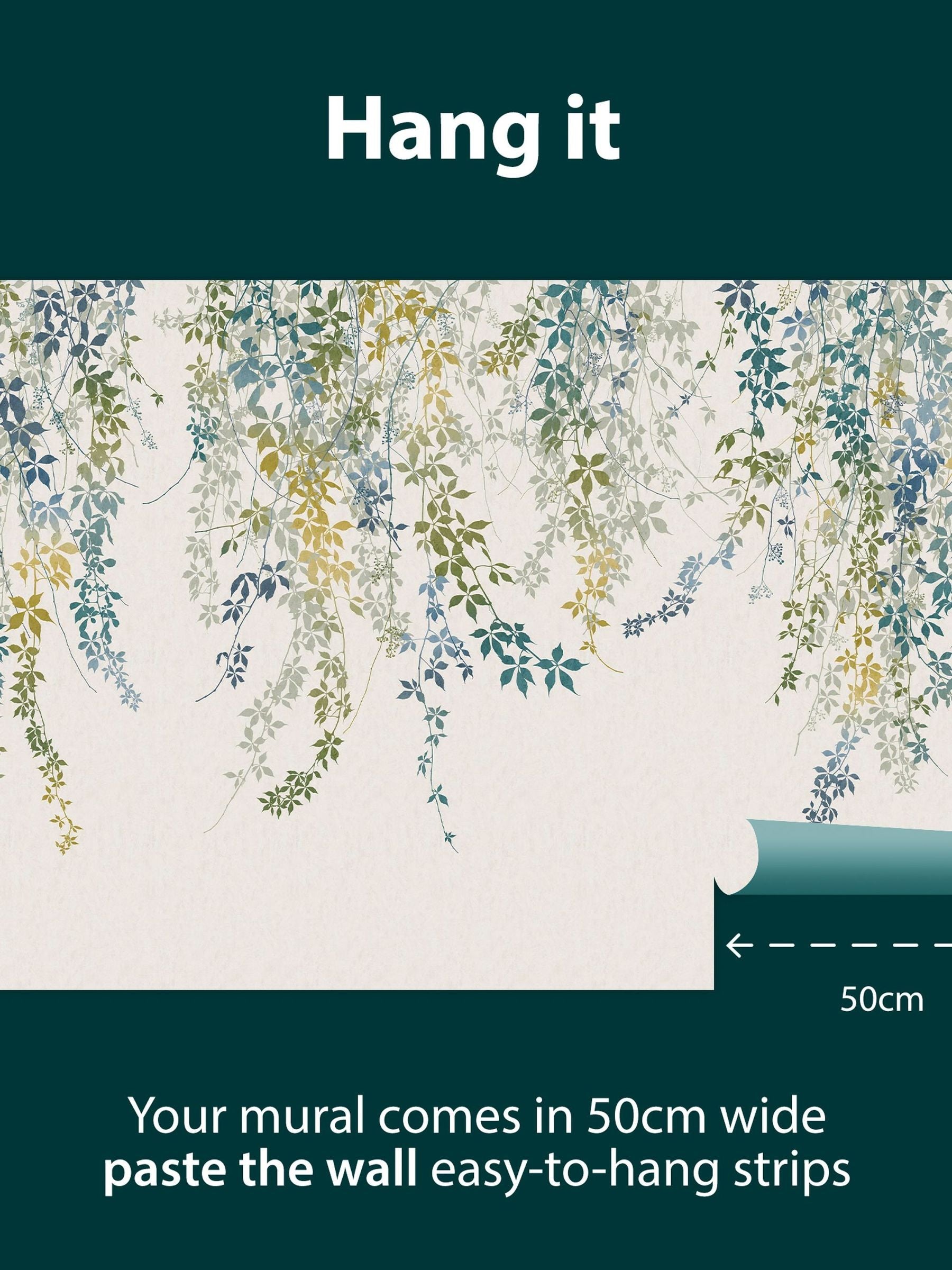 Clarissa Hulse Virginia Creeper wallpaper mural A4 sample, imported from the UK