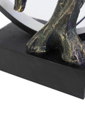 Libra Interiors bronze lovers on branch LED light sculpture 32cm, UK version