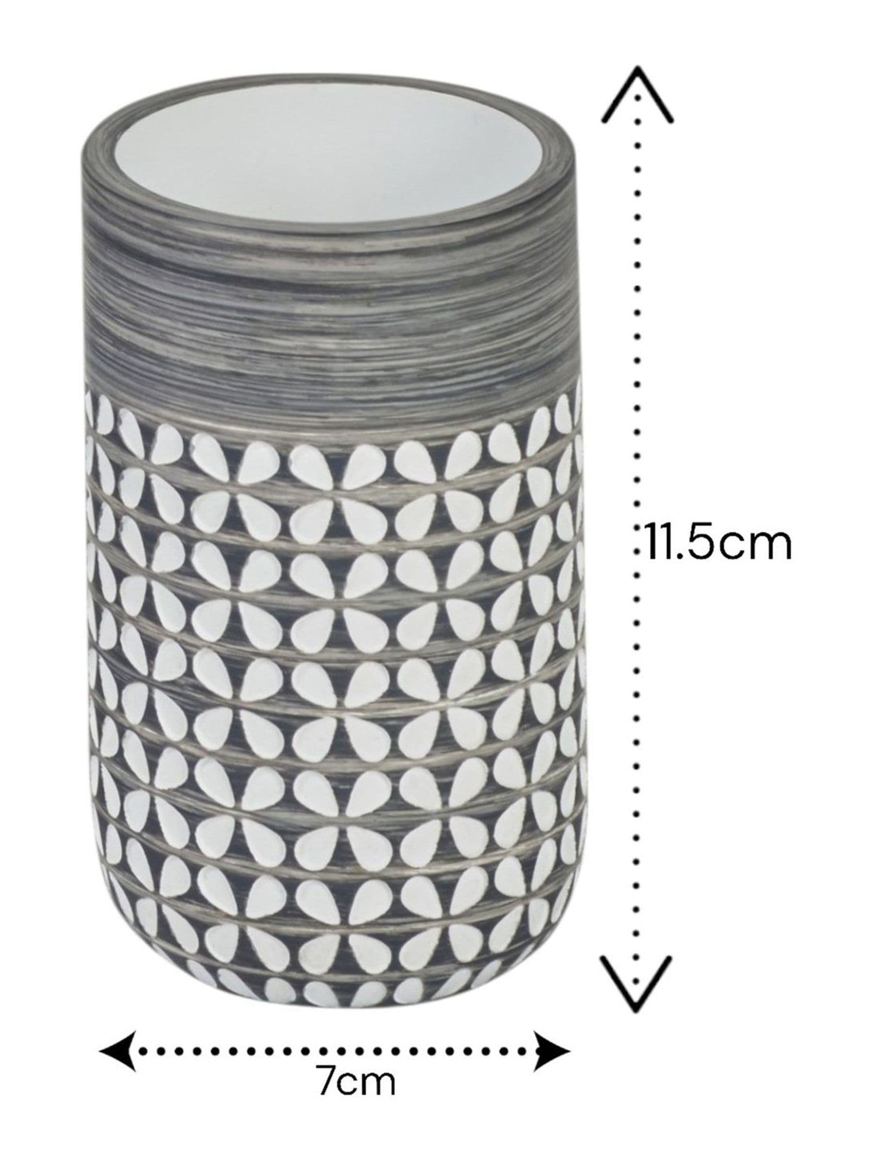 Showerdrape Ravello Geo Tumbler grey white, UK version