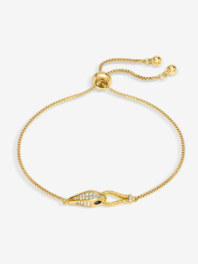 Armband mit Schlangeneffekt und Toggle-Verschluss in Goldoptik