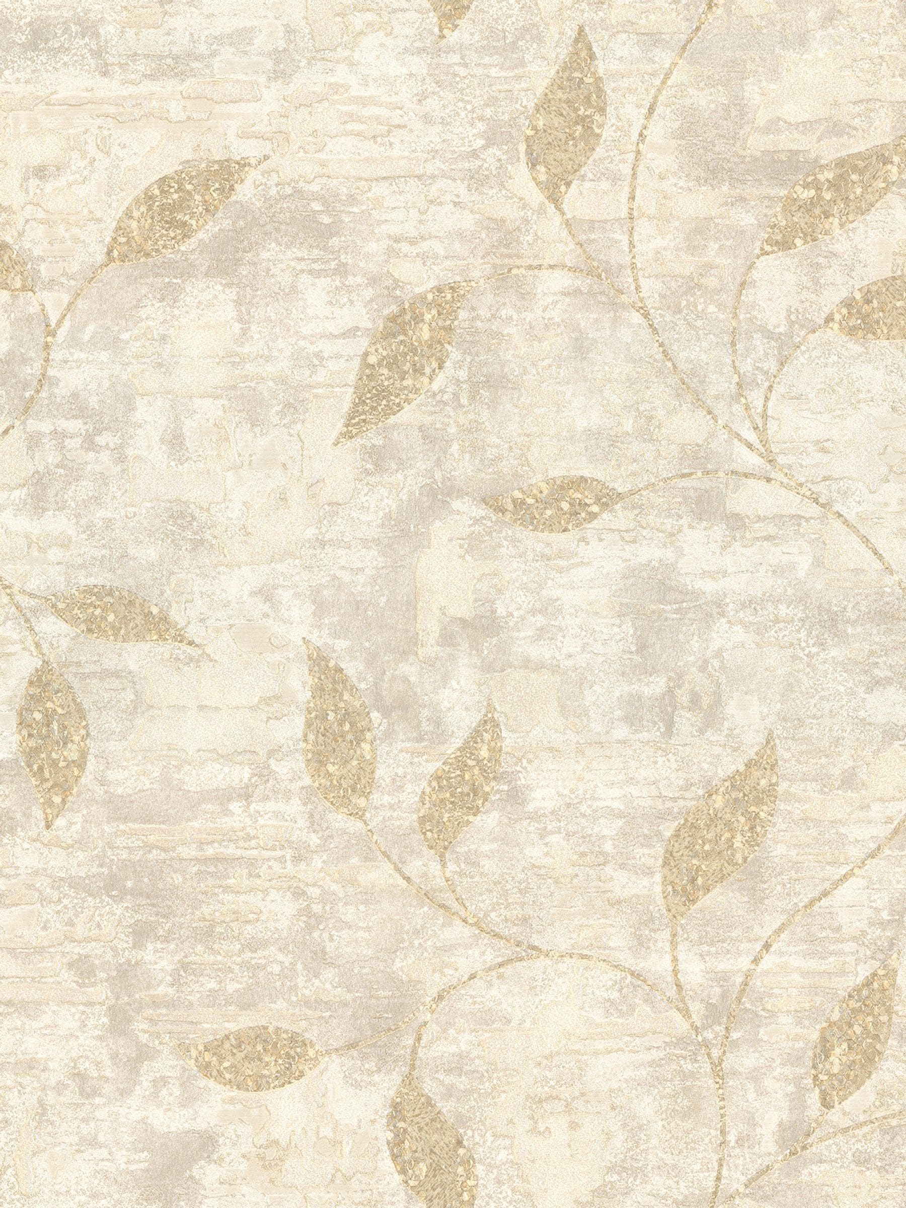 Graham & Brown cream ornamental wallpaper sample, imported from the UK
