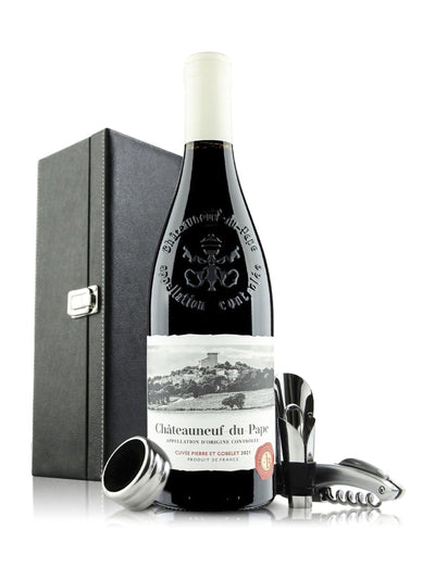 Virgin Wines Chateauneufdu Pape und Zubehör im Geschenkkarton