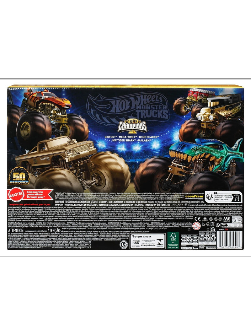 Hot Wheels monster truck multipack Trophy Champions Collection 11 vehicles, imported from the UK
