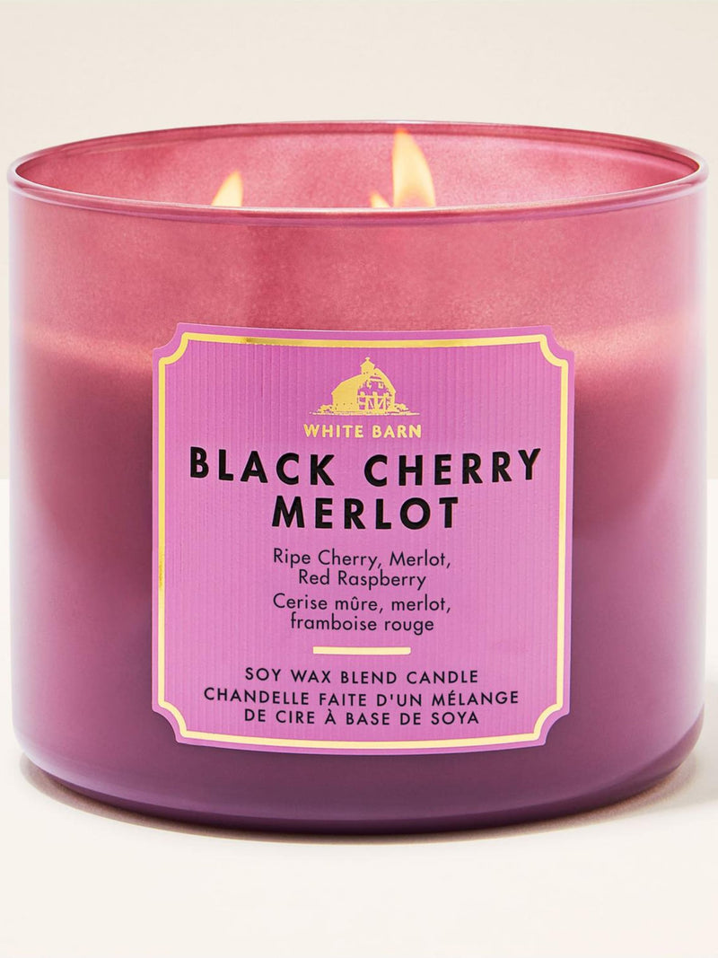 Bath & Body Works Black Cherry Merlot 3 Wick Candle 411g