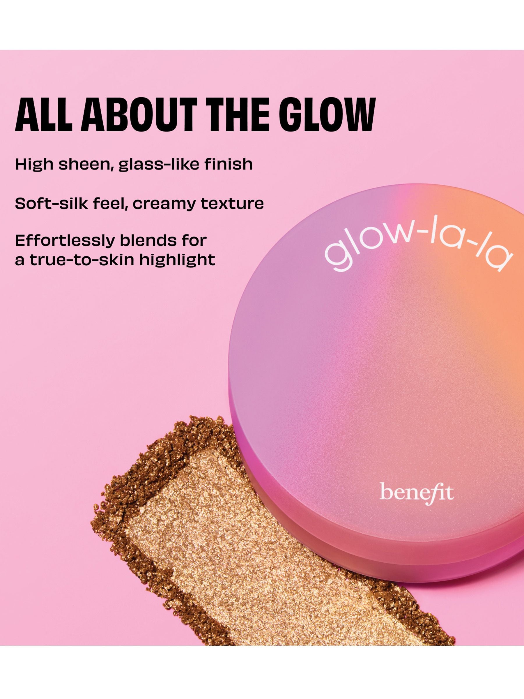 Benefit Glow-la-la powder highlighter (British brand)
