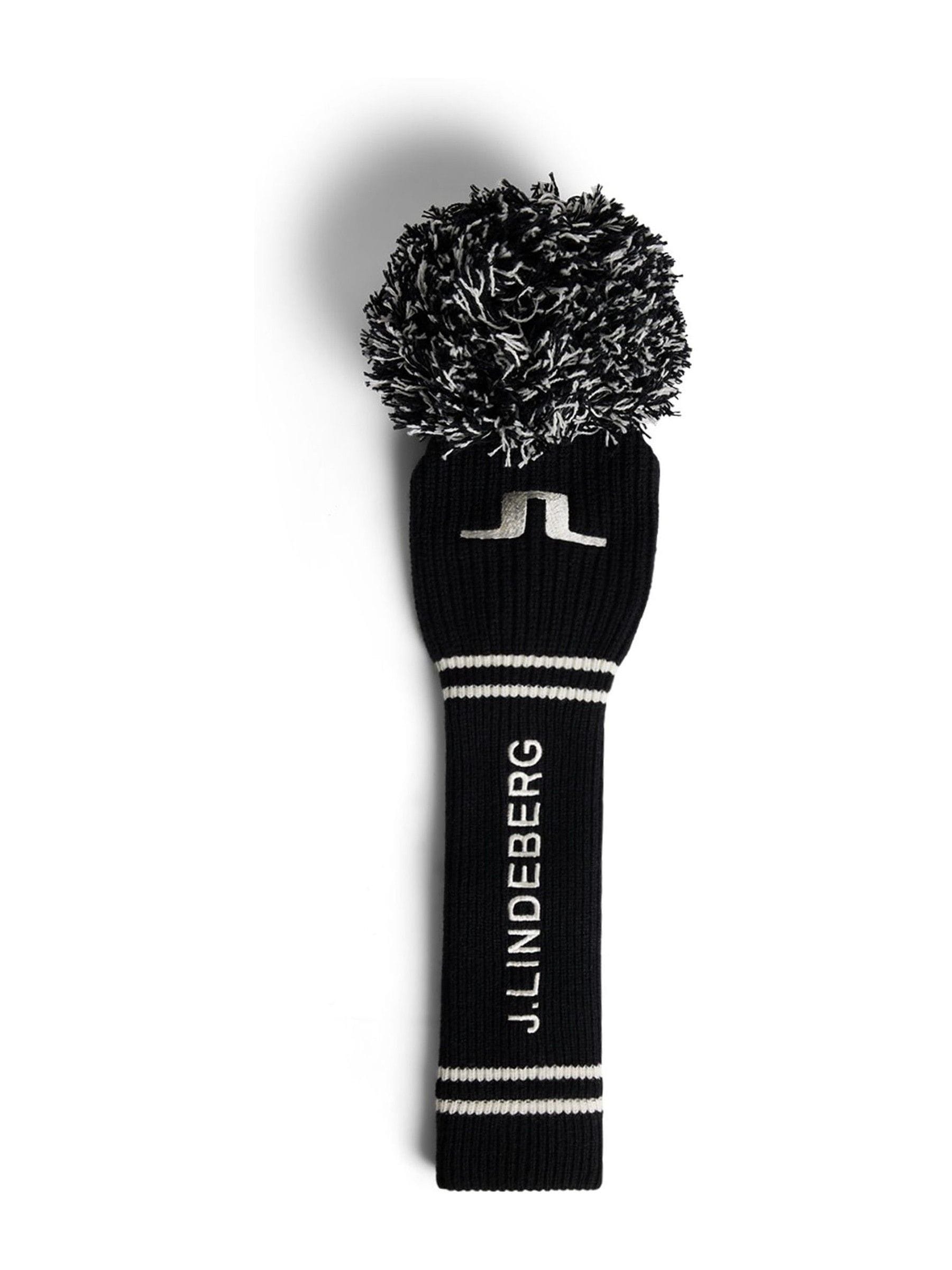J.Lindeberg black knitted headcover golf club cover (British brand)