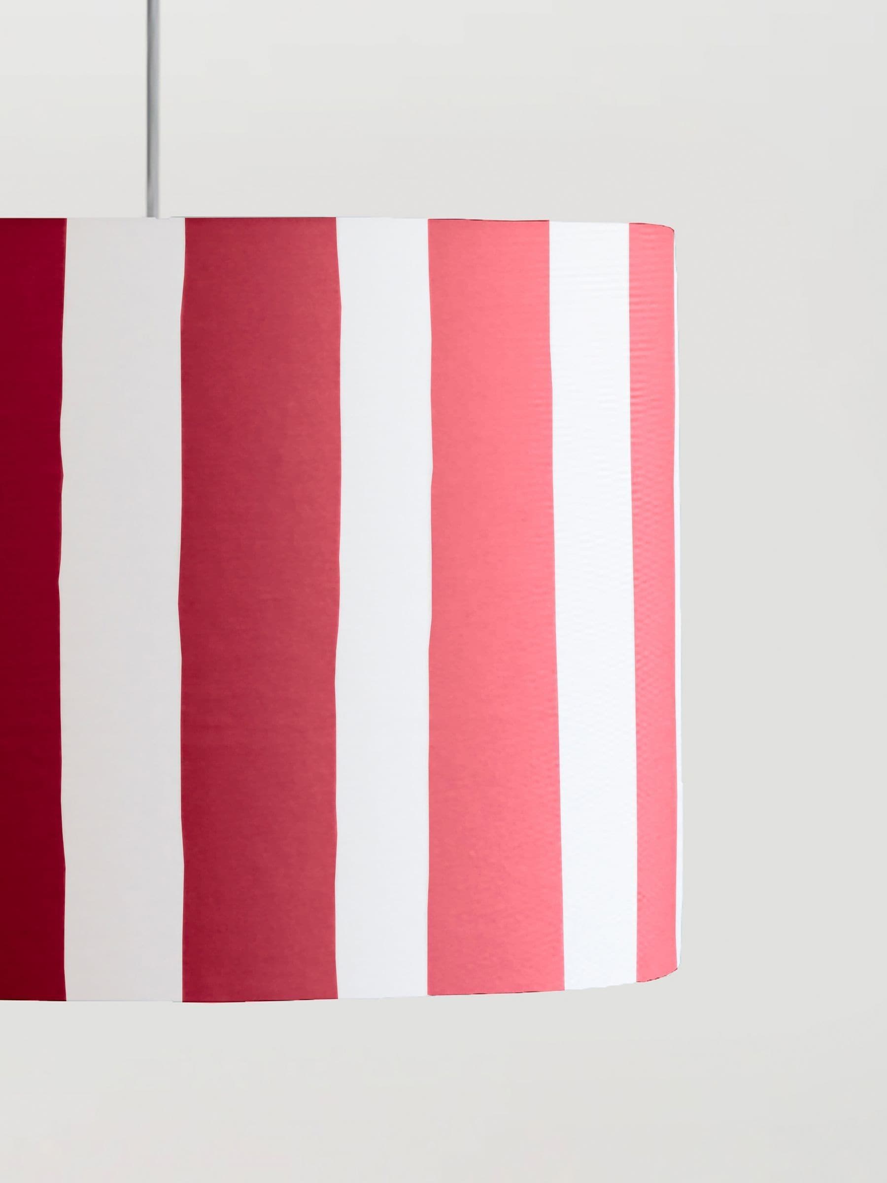 Houseof small stripe ceiling shade in pink and orange, UK version