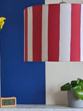 Houseof small stripe ceiling shade in pink and orange, UK version