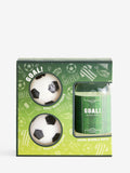 Football bubble bath and bath fizzer gift set, imported from the UK