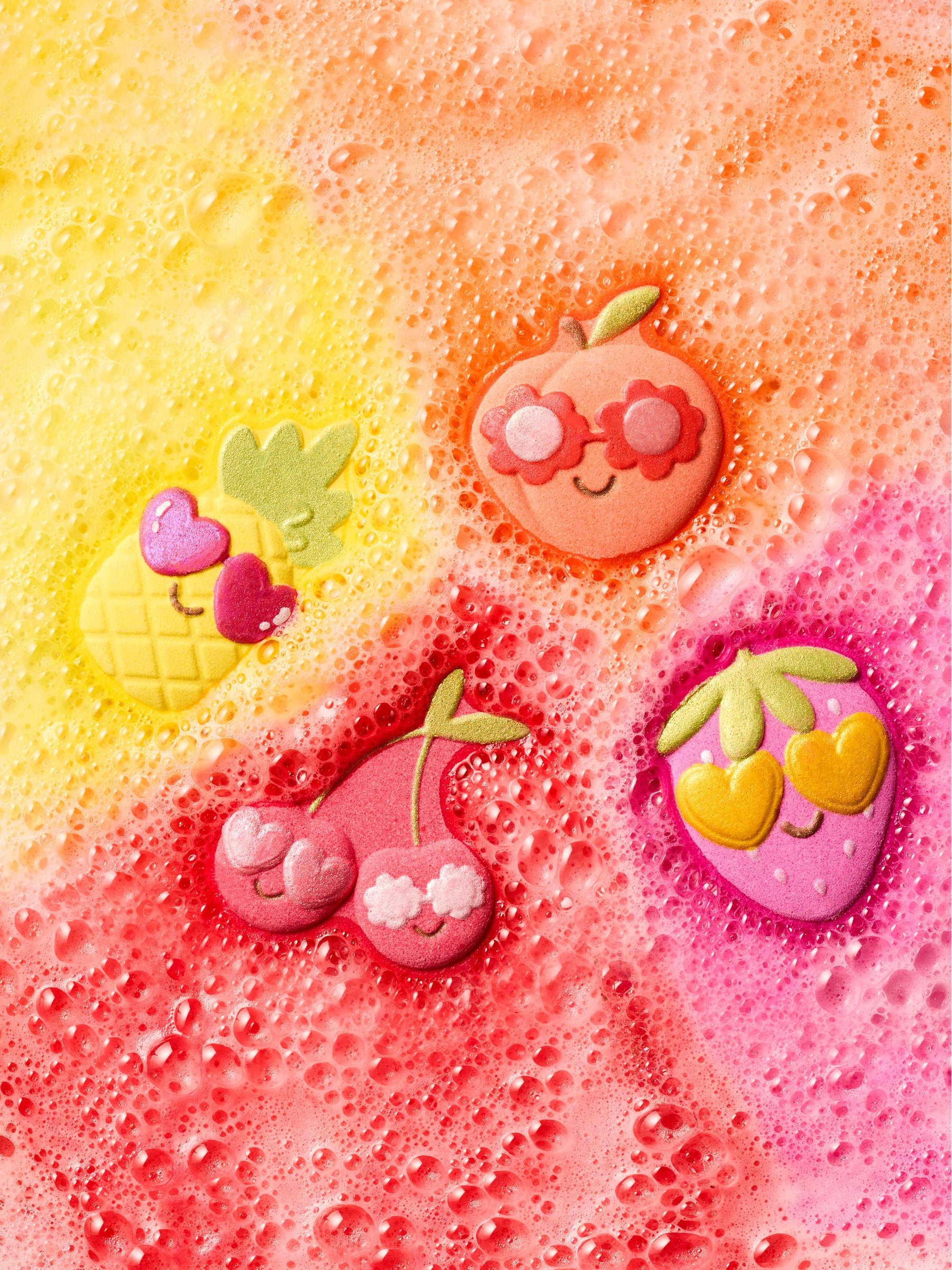 Fruity Fun Bath Fizzers set of 4 - British product
