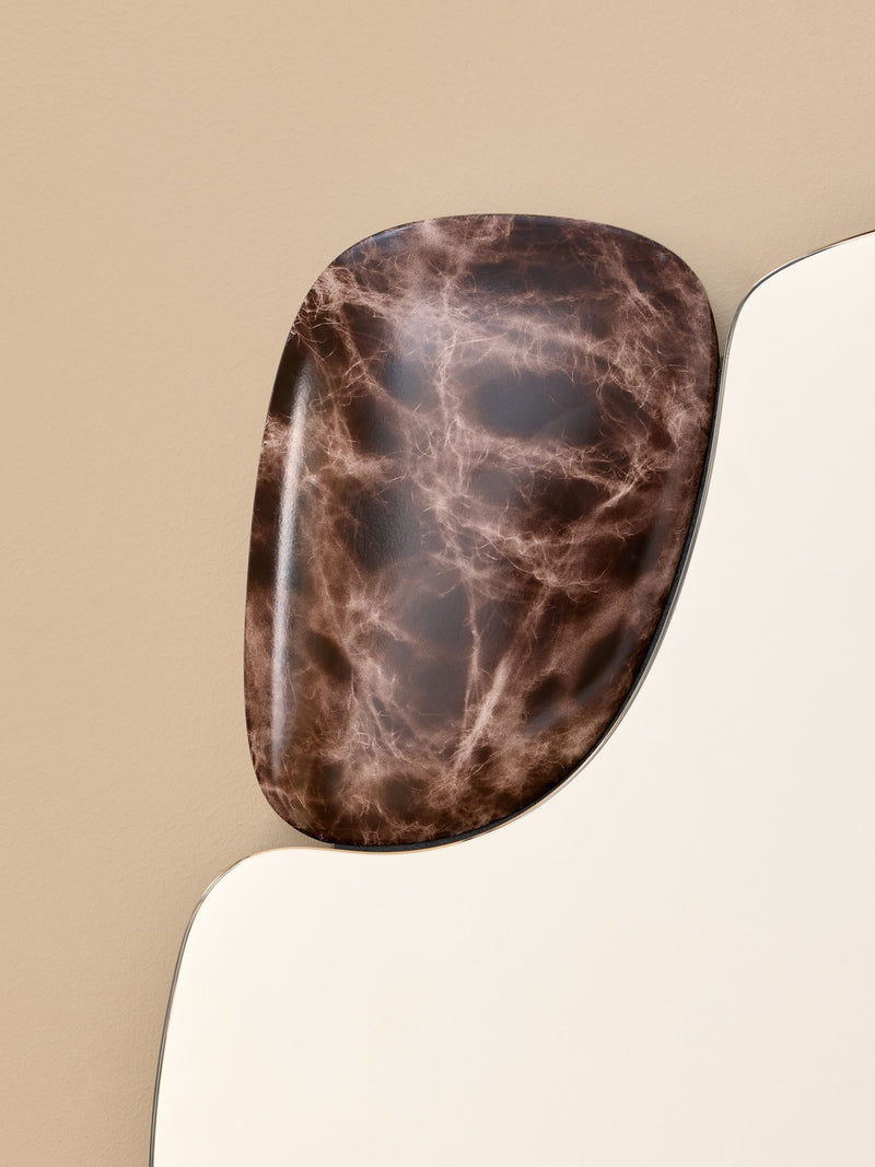 MADE.COM Brown Davi marble effect mirror 20x50cm - British product