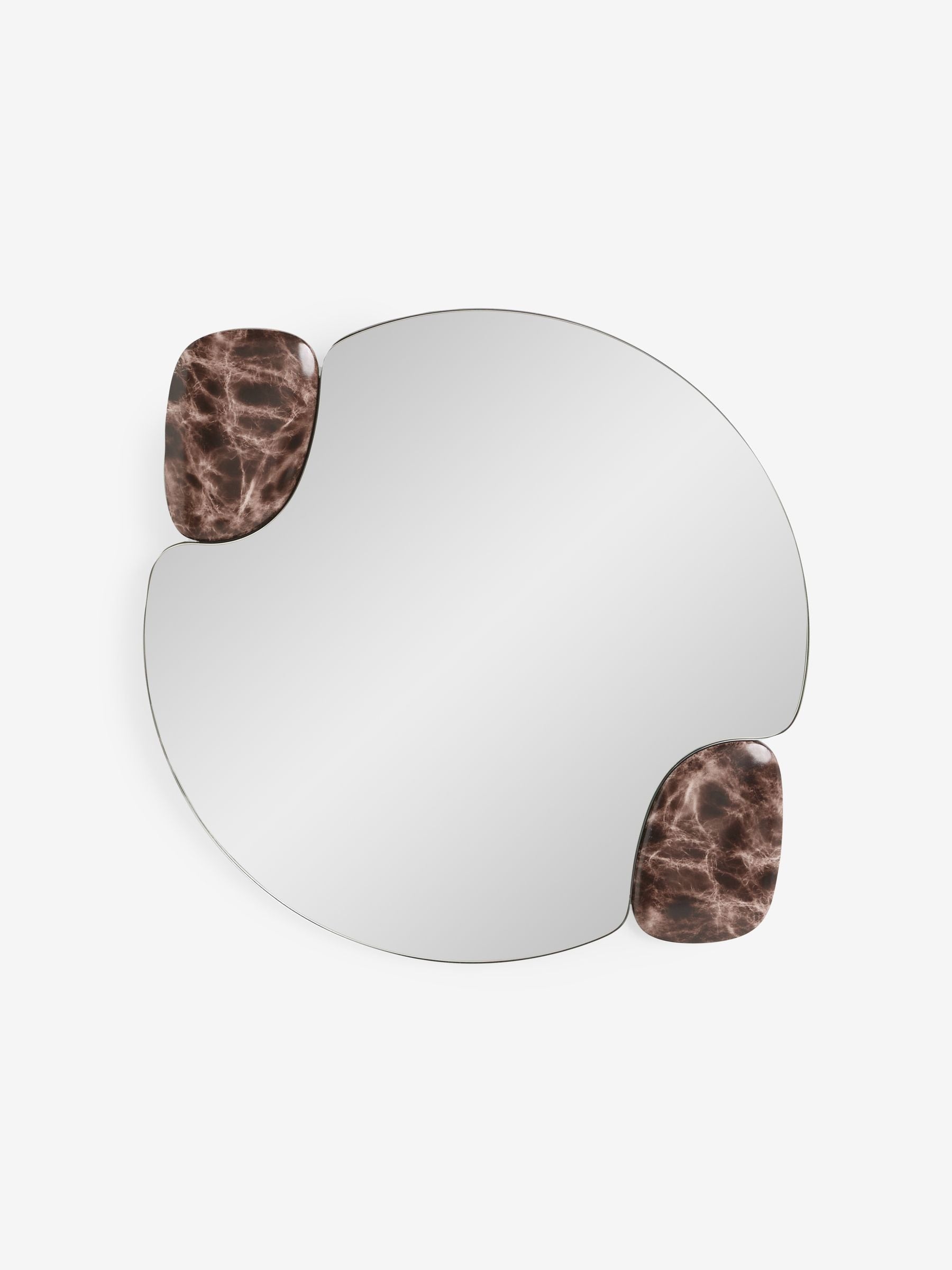 MADE.COM Brown Davi marble effect mirror 20x50cm - British product