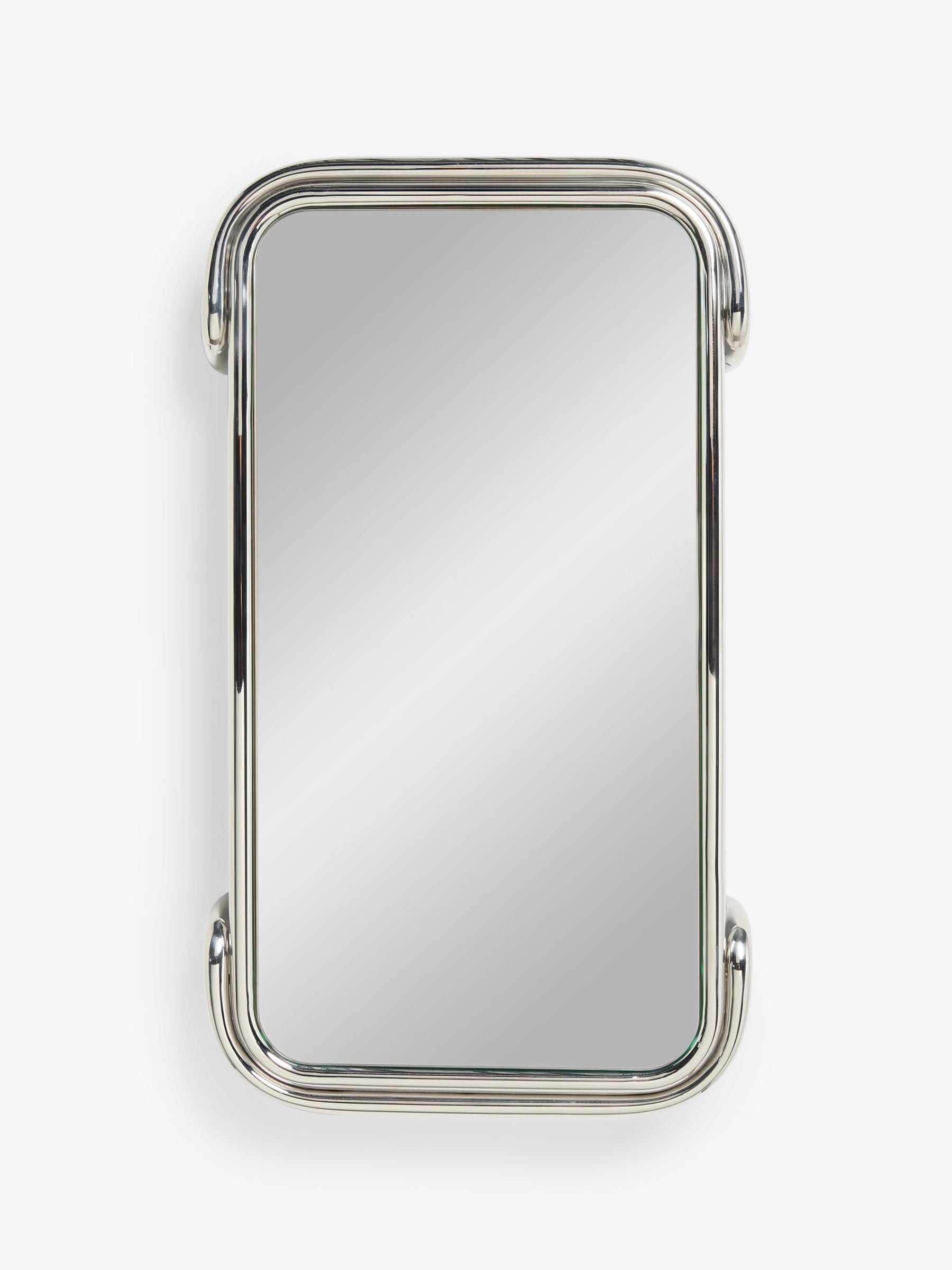 MADE.COM Silver Piper mirror with stainless steel finish (British brand)