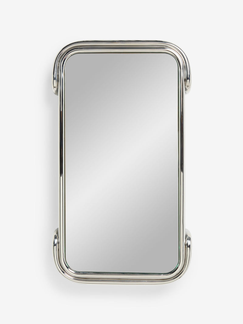 MADE.COM Silver Piper mirror with stainless steel finish (British brand)