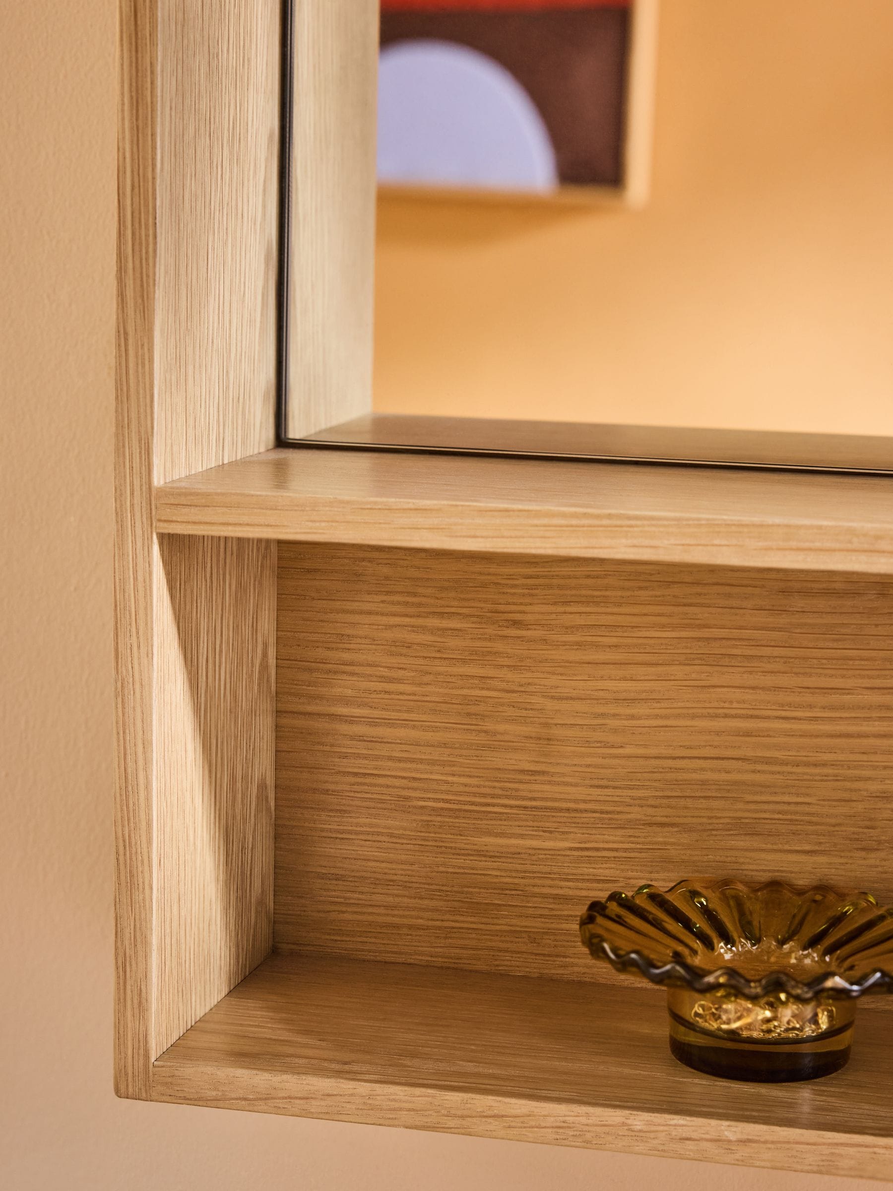 MADE.COM Oak Penn Mirror 70cm x 50cm - British product