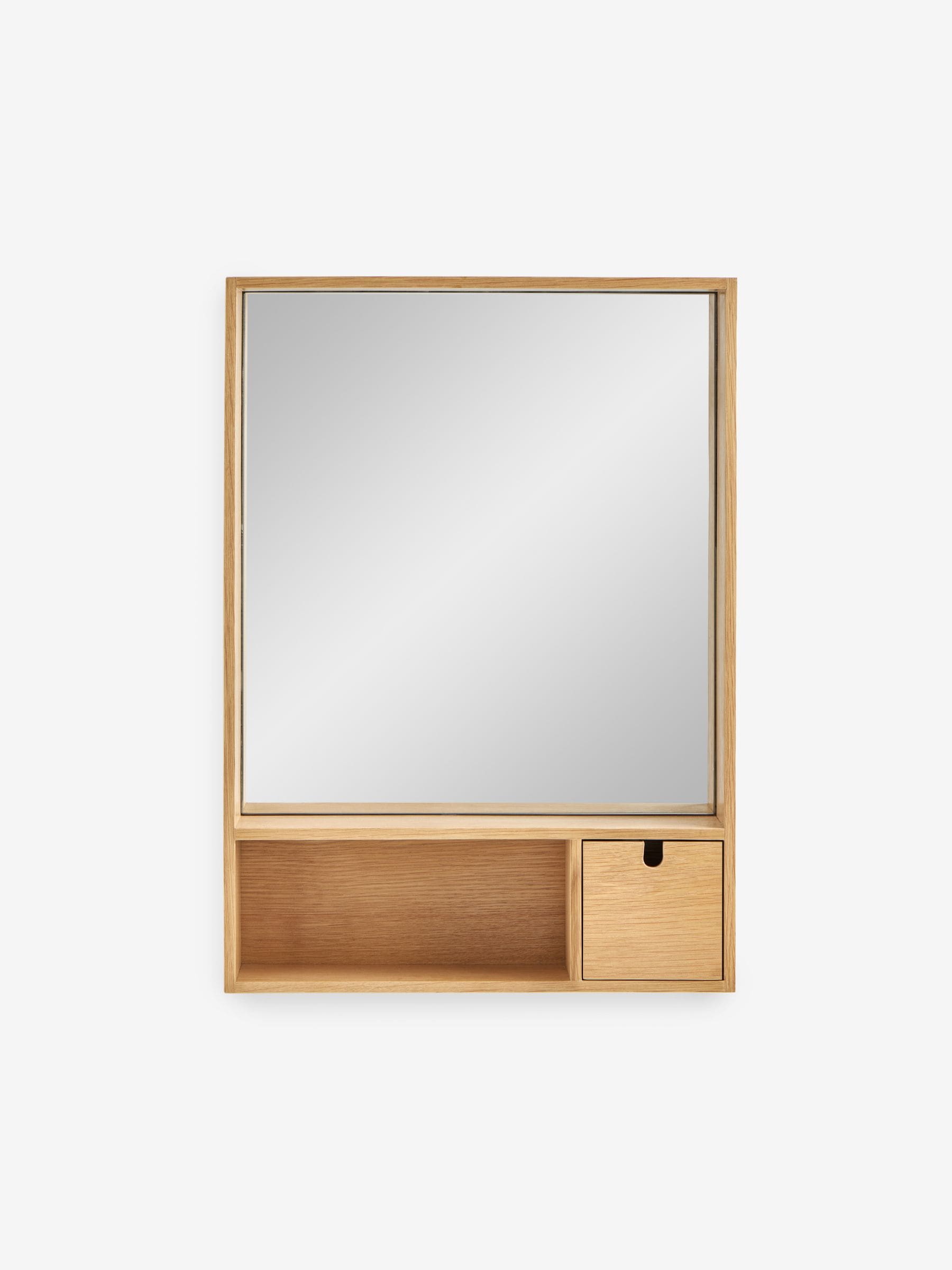 MADE.COM Oak Penn Mirror 70cm x 50cm - British product