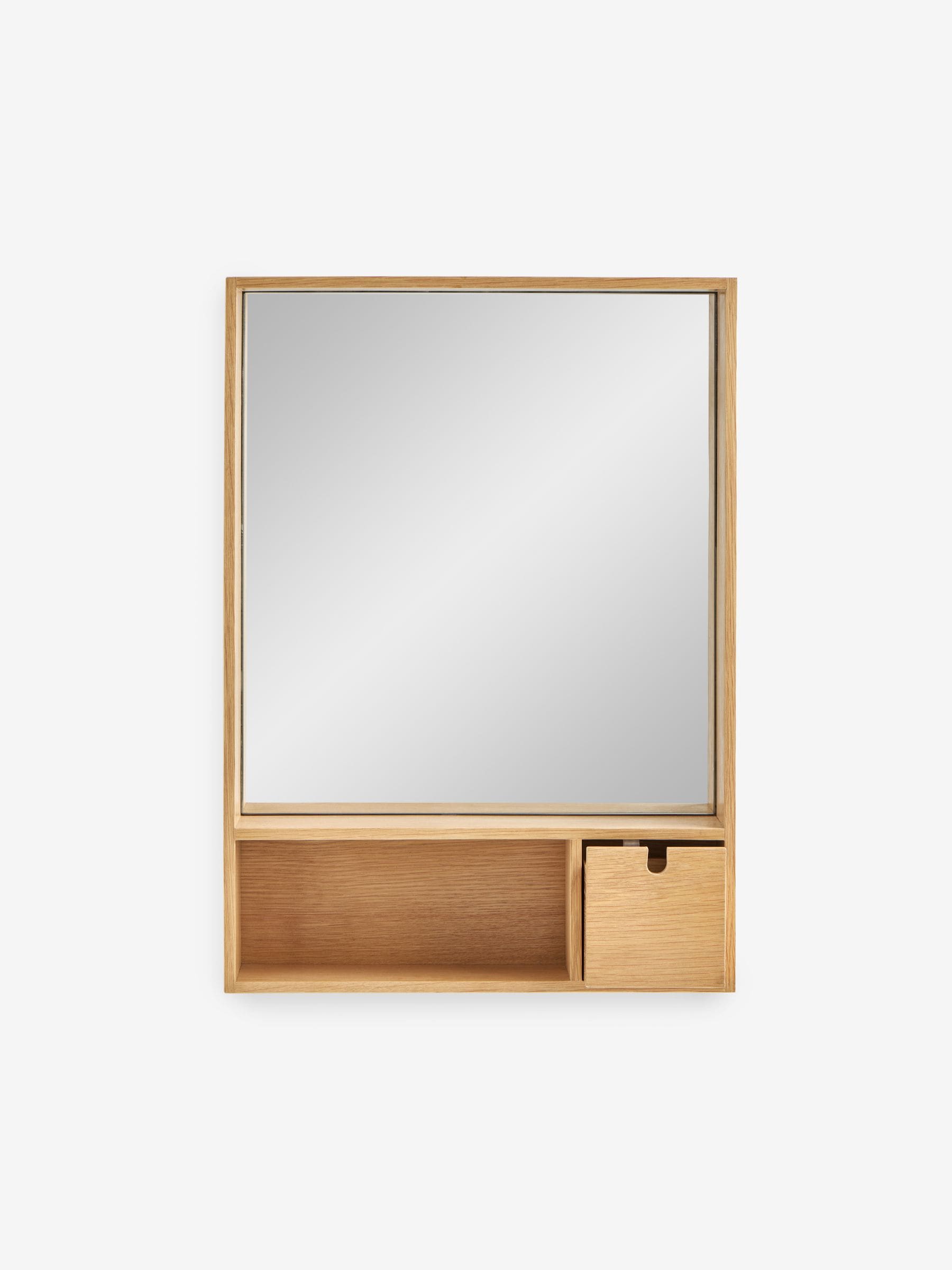 MADE.COM Oak Penn Mirror 70cm x 50cm - British product