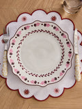 Nina Campbell pink primrose dinner plates set of 4, UK version