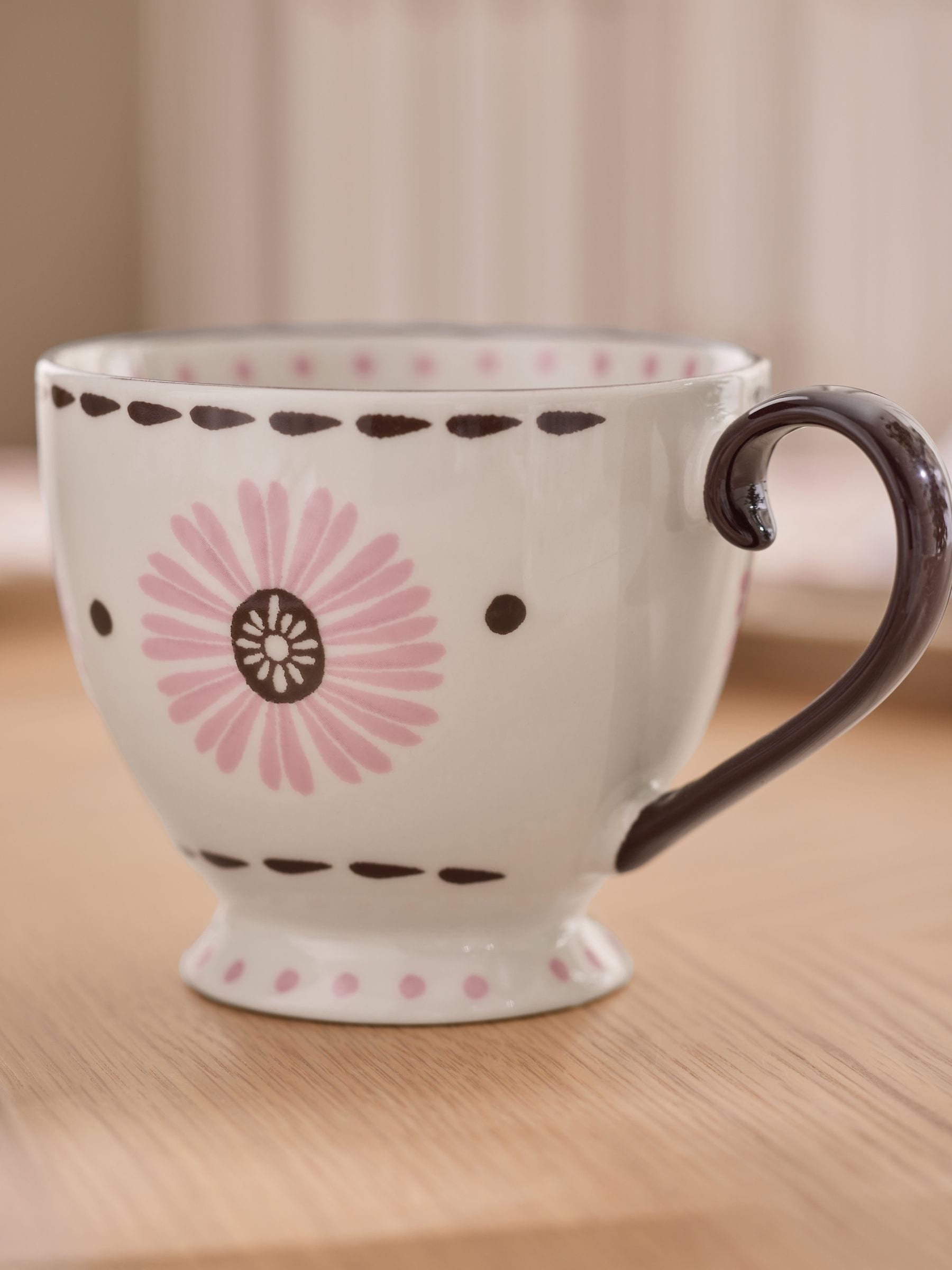Nina Campbell pink primrose footed mug (British brand)