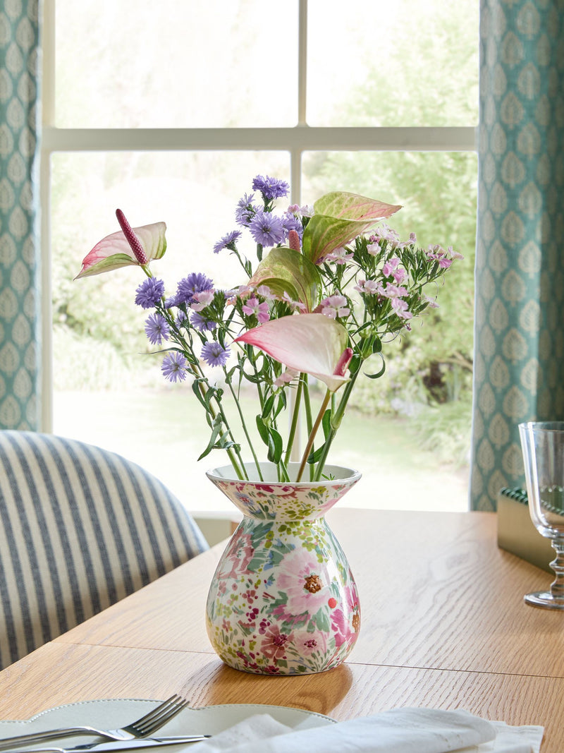 Multicolour Lisse Floral Print Small Ceramic Vase