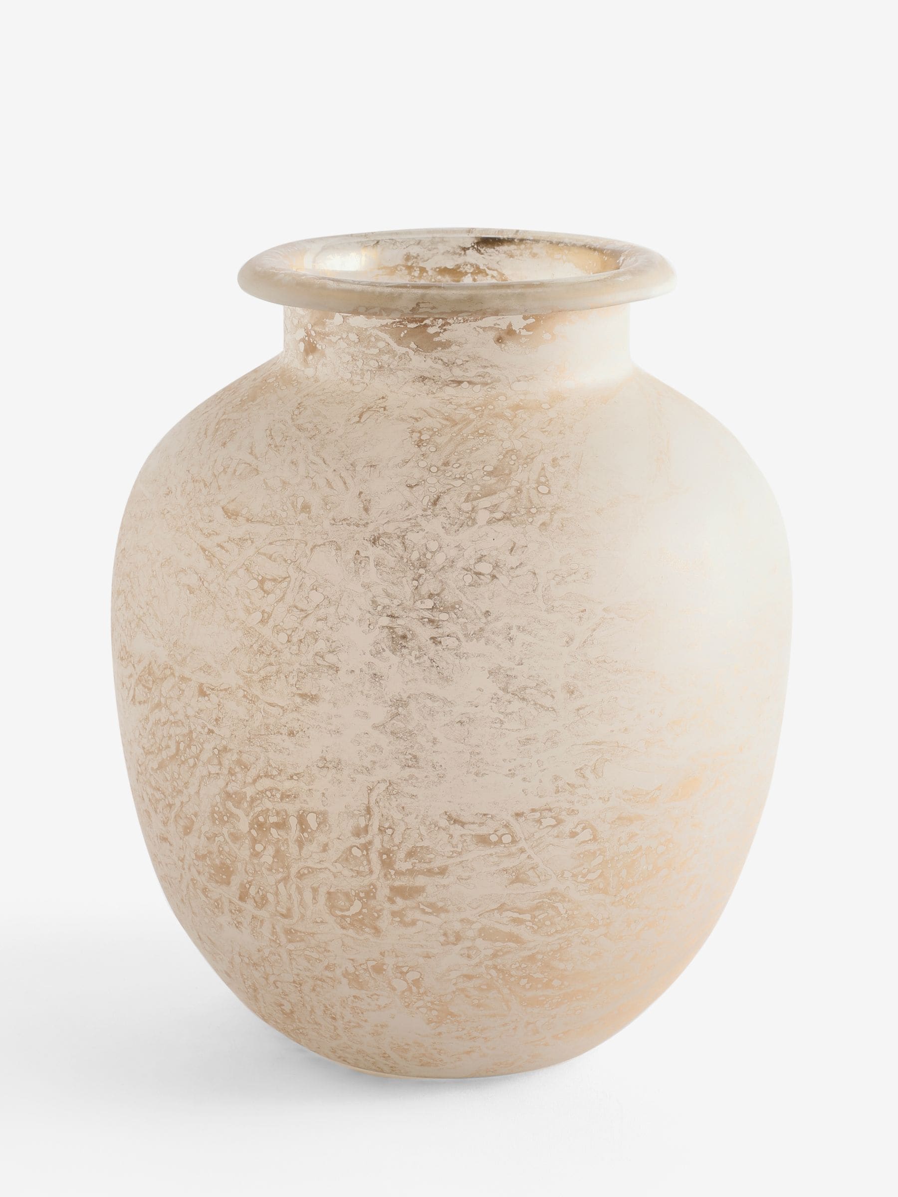 Gold frosted glass vase 33cm height - British product