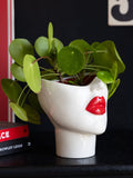 Rockett St George red lips face planter 20cm - British product