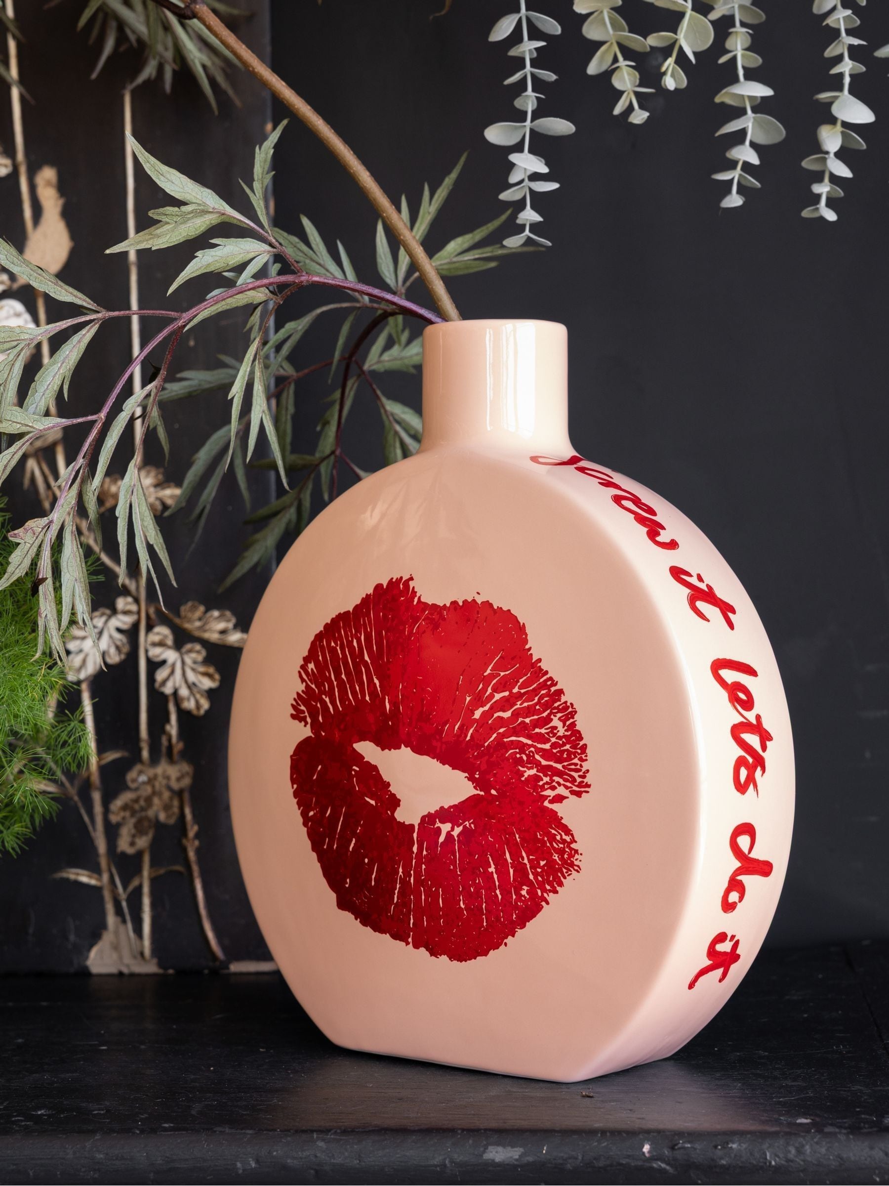 Rockett St George Red Lips statement vase, UK version