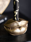 Rockett St George gold lips taper candle holder, UK version