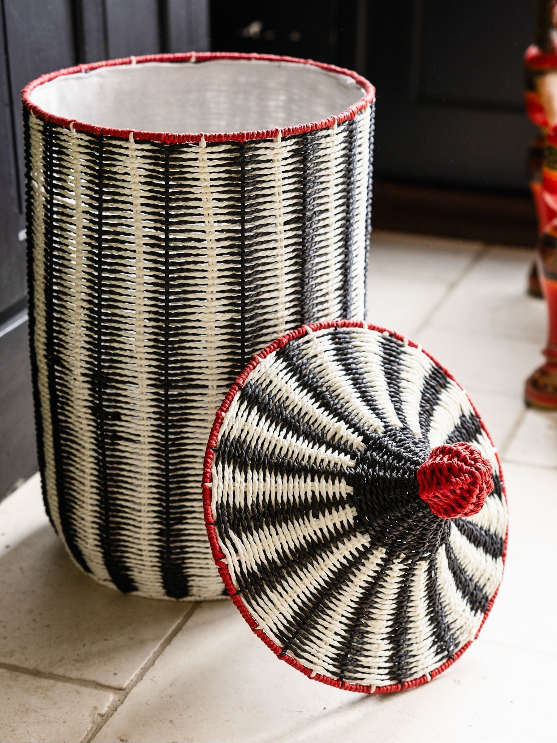 Rockett St George striped laundry basket circus style (British brand)