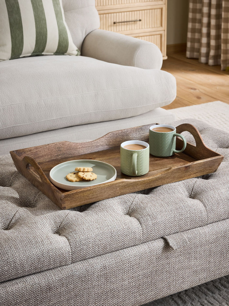 Wooden tray Albury brown 60cm, imported from the UK