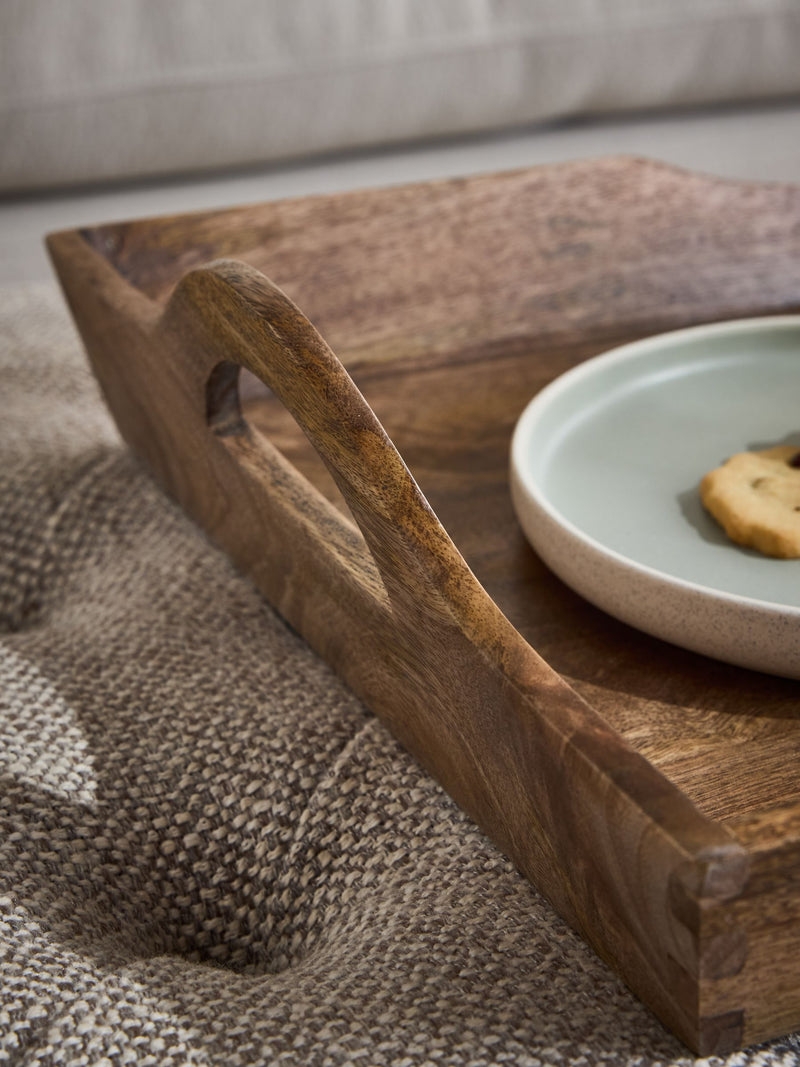 Wooden tray Albury brown 60cm, imported from the UK