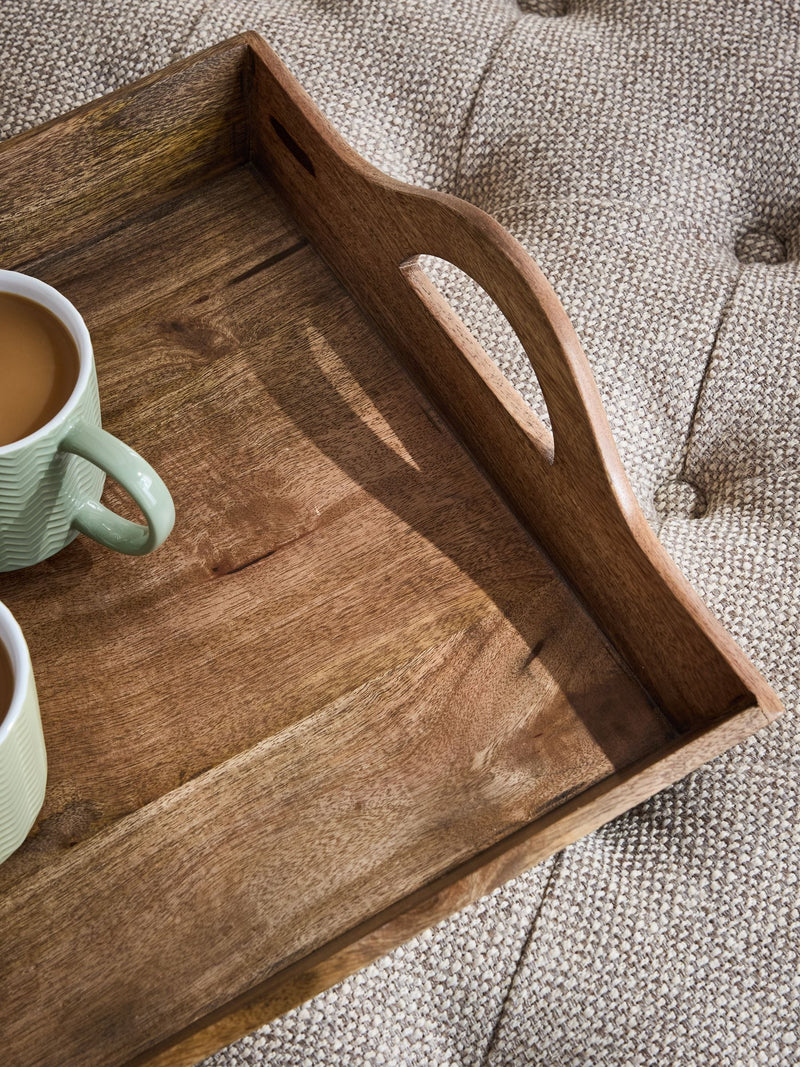Wooden tray Albury brown 60cm, imported from the UK