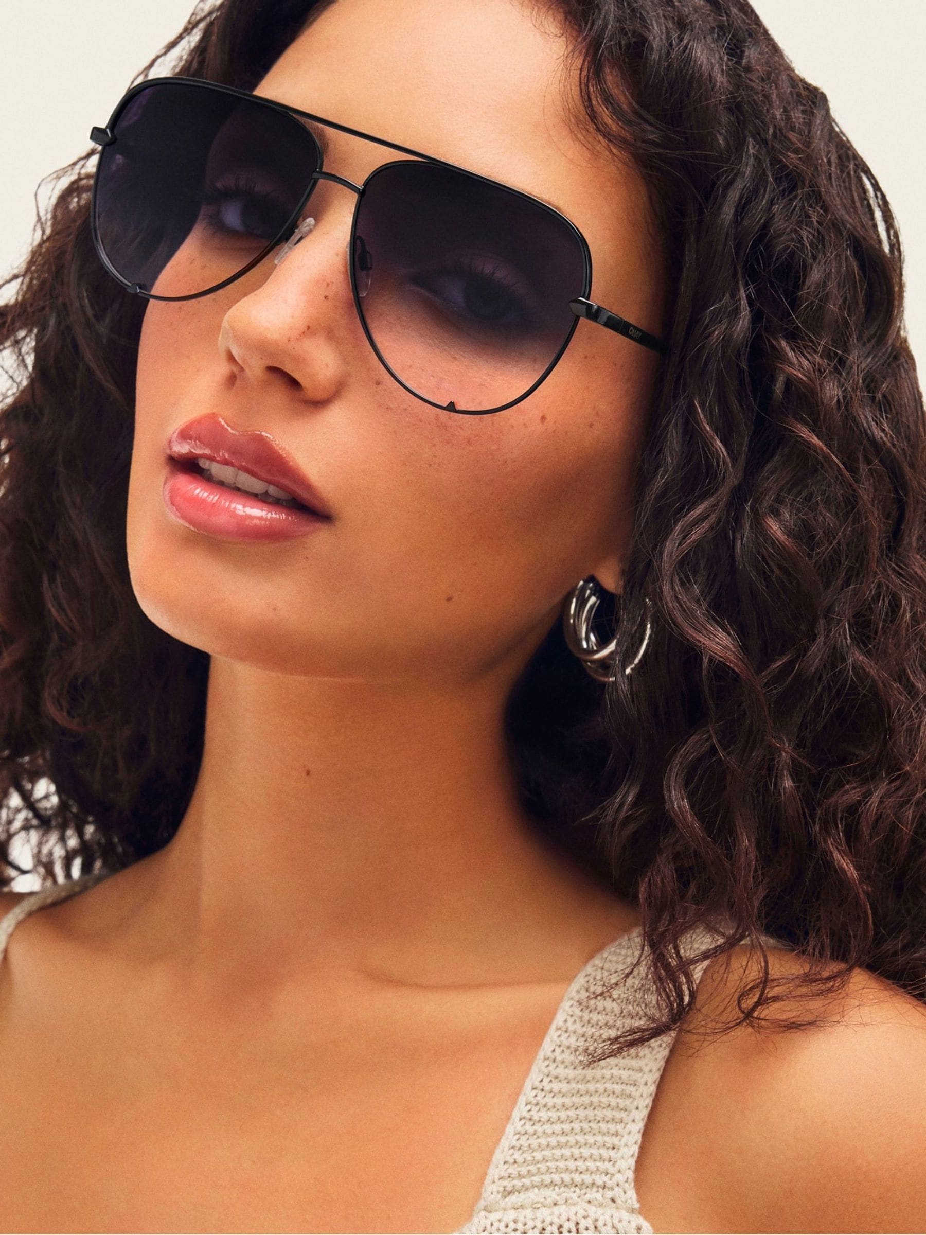 QUAY Black High Key sunglasses oversized lens - British product