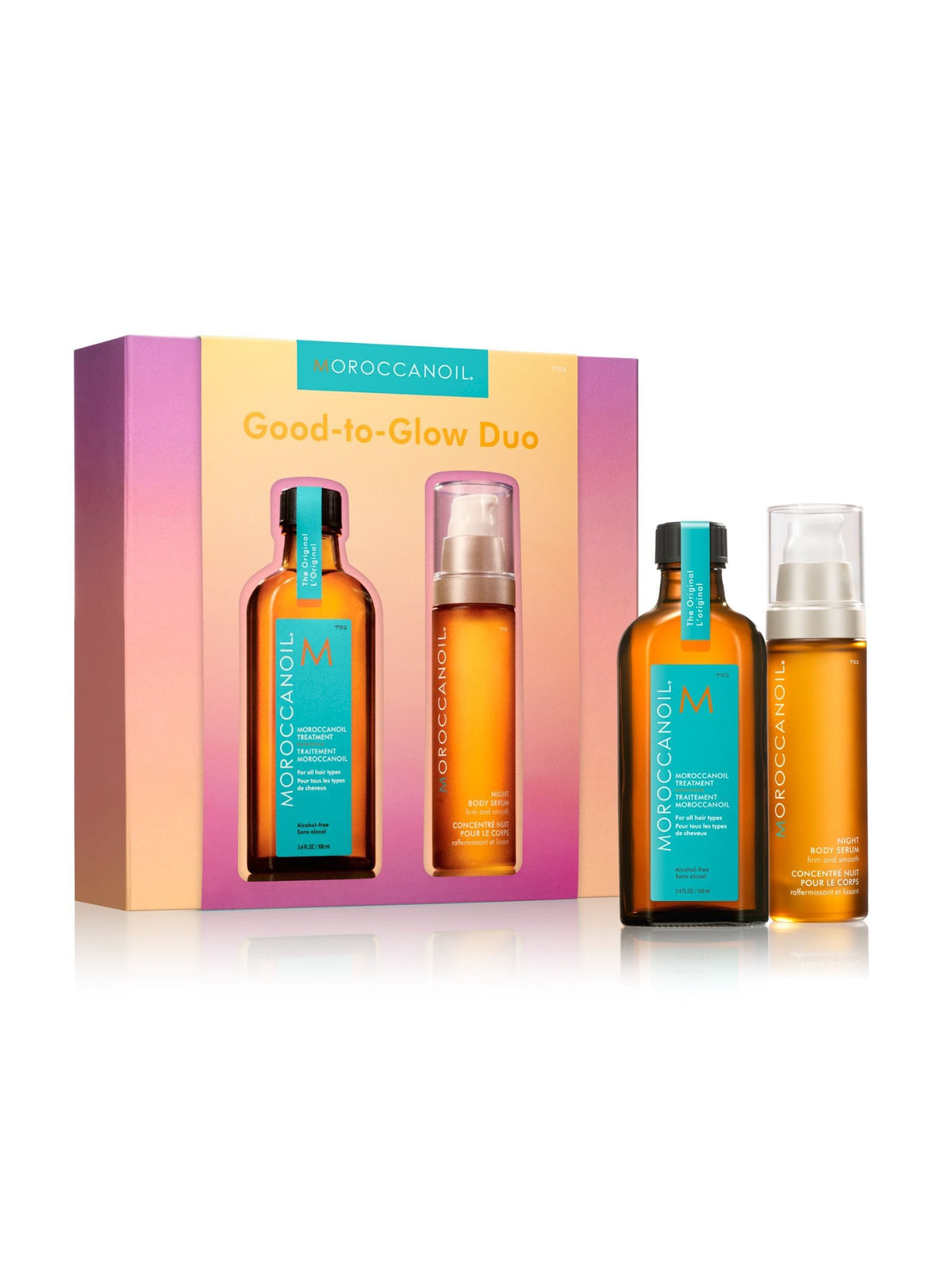 Moroccanoil Good to Glow Nourishing Body Oil Duo, imported from the UK