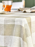 Sophie Allport Stone Gingham Linen Tablecloth