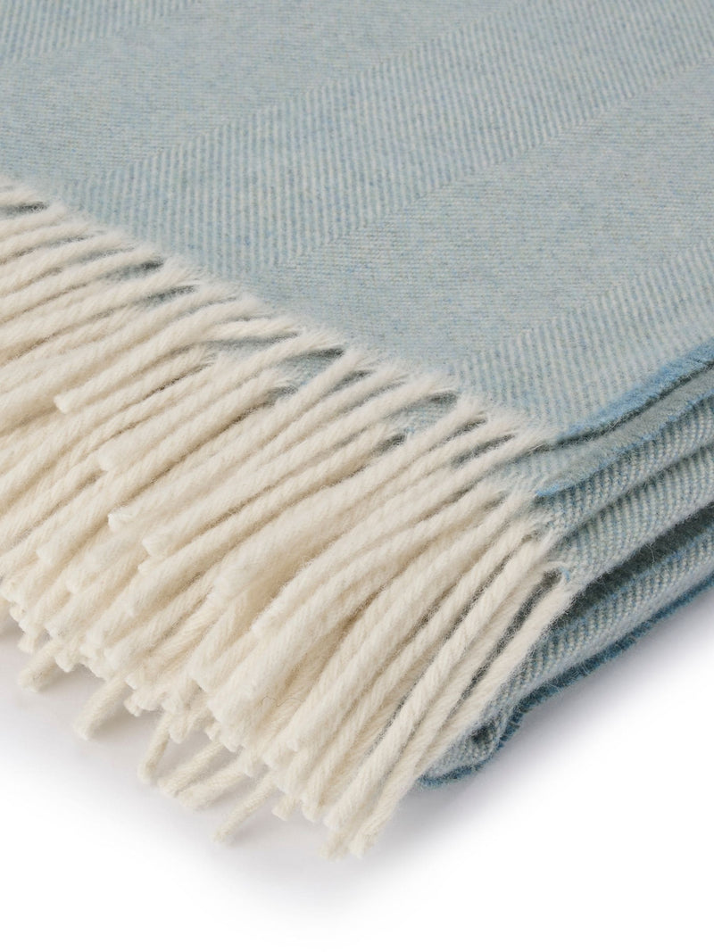 Sophie Allport teal blue lambswool throw (British brand)