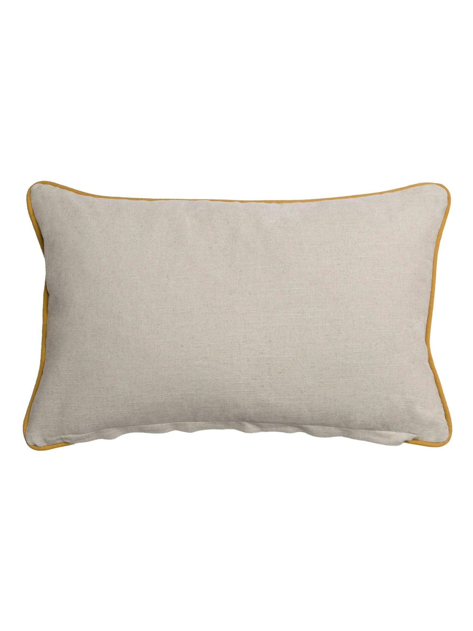 Sophie Allport embroidered bee cushion linen blend 35x55cm, imported from the UK