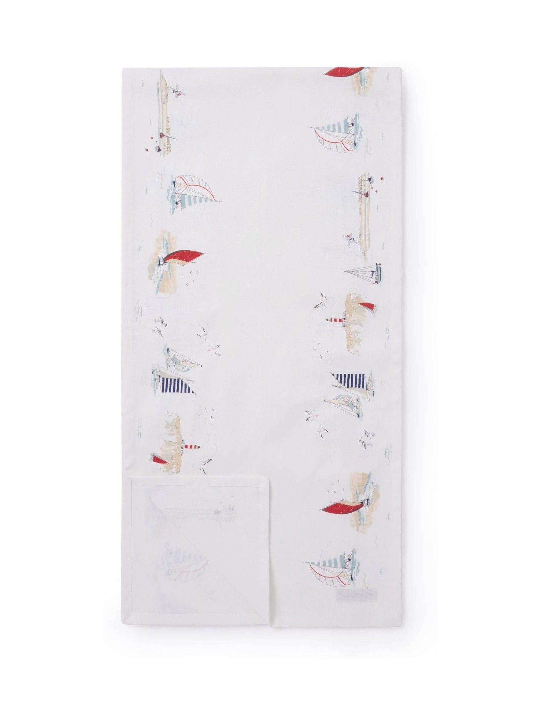 Sophie Allport Off White Coastal Boats table runner 280x35cm (British brand)