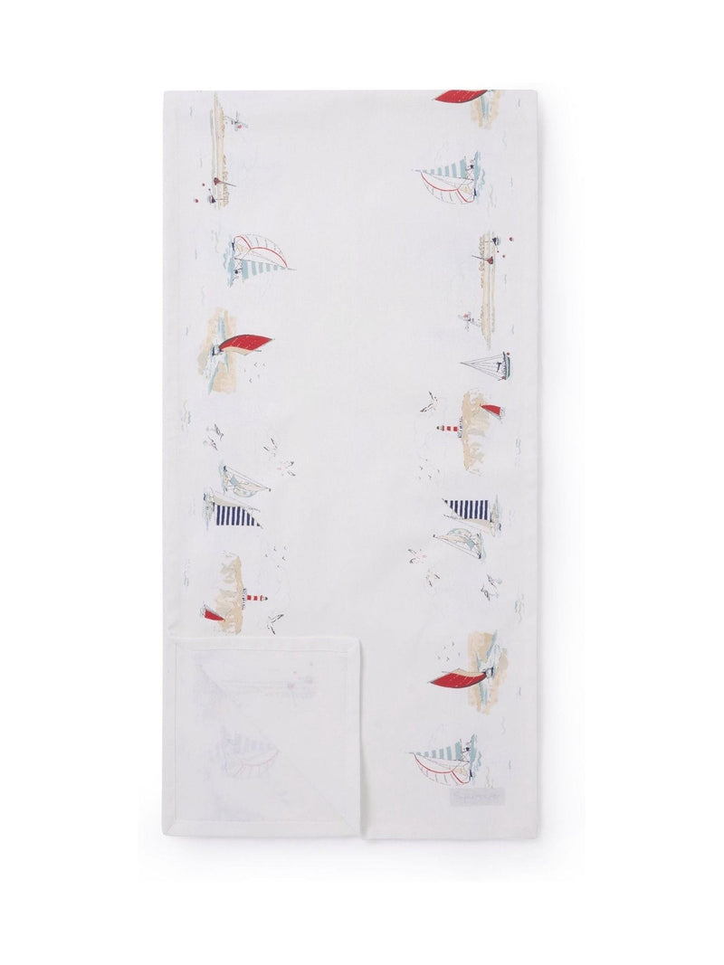 Sophie Allport Off White Coastal Boats table runner 280x35cm (British brand)