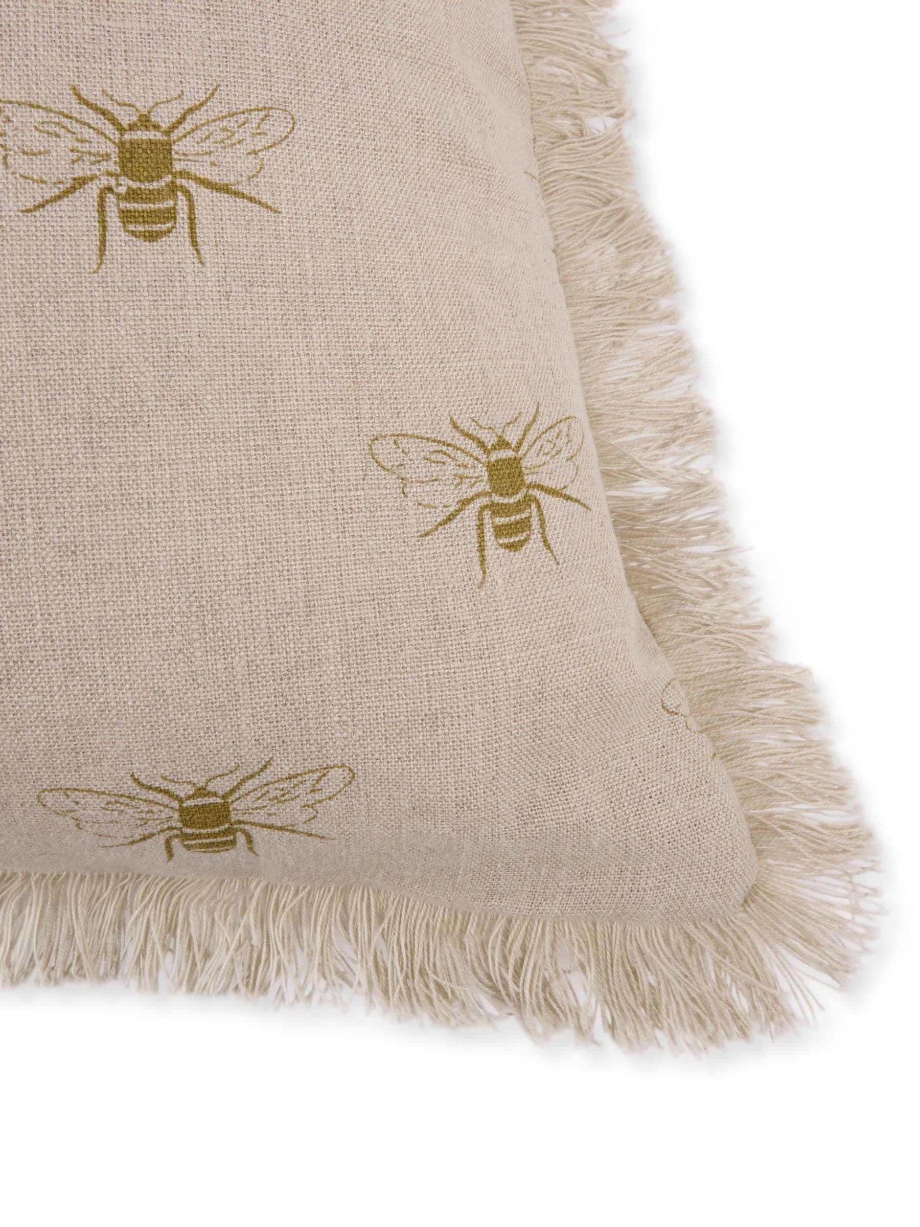 Sophie Allport natural linen bee cushion 50cm - British product