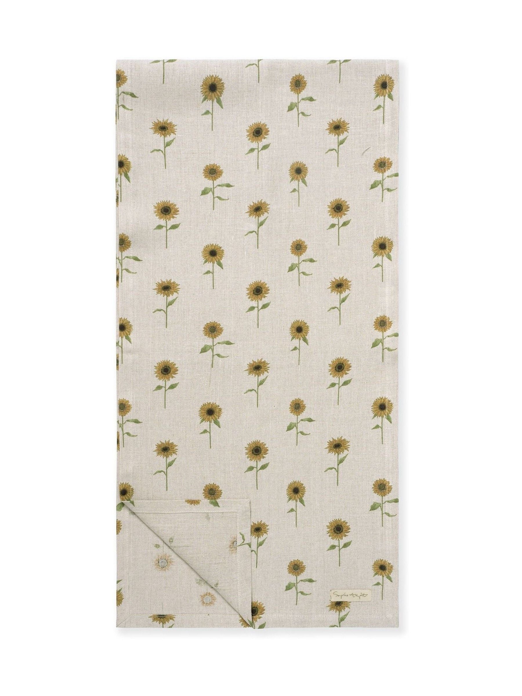 Sophie Allport natural linen sunflower table runner 280cm x 35cm (British brand)