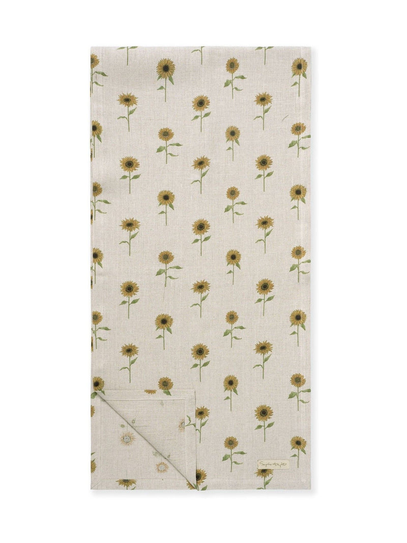 Sophie Allport natural linen sunflower table runner 280cm x 35cm (British brand)