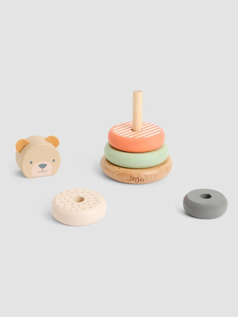 JoJo Maman Bébé wooden bear stacker toy 14cm - British product